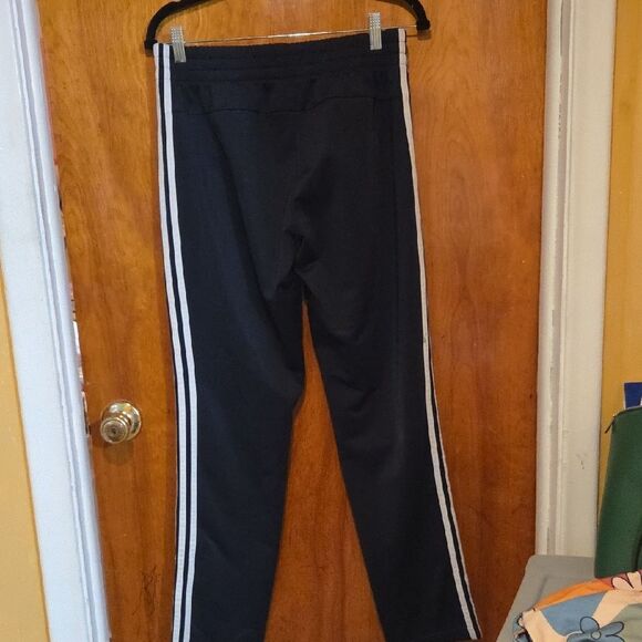 Adidas Kids Black Joggers with White Stripes - Picture 4 of 4